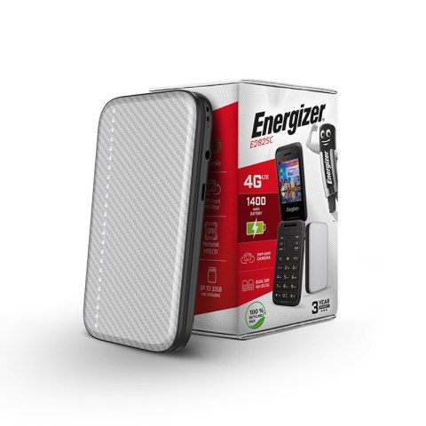 Energizer E282SC - Telefon 512MB RAM 4GB 2,8" 4G Dual Sim EU (Srebrny)