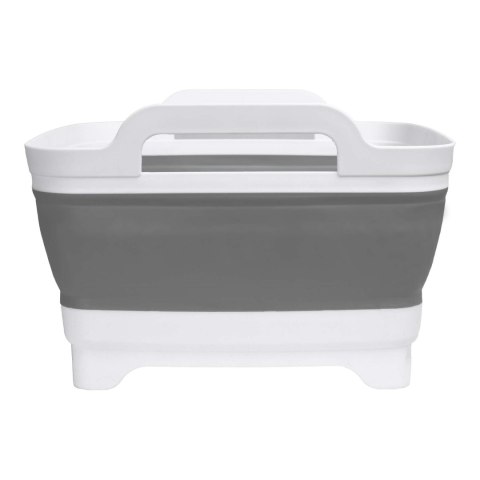 Miska składana z odpływem bialo-szara BRIDA