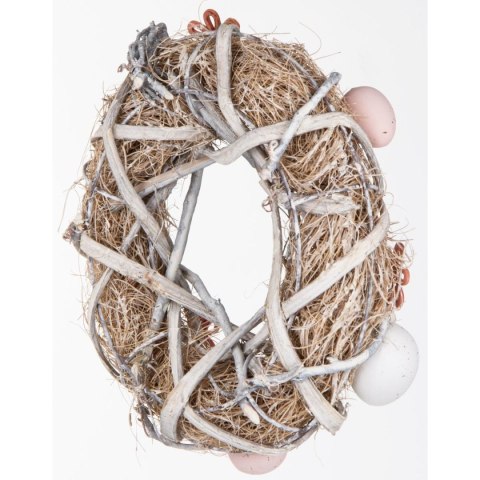 Wianek stroik dekoracyjny grey średnica 24 cm