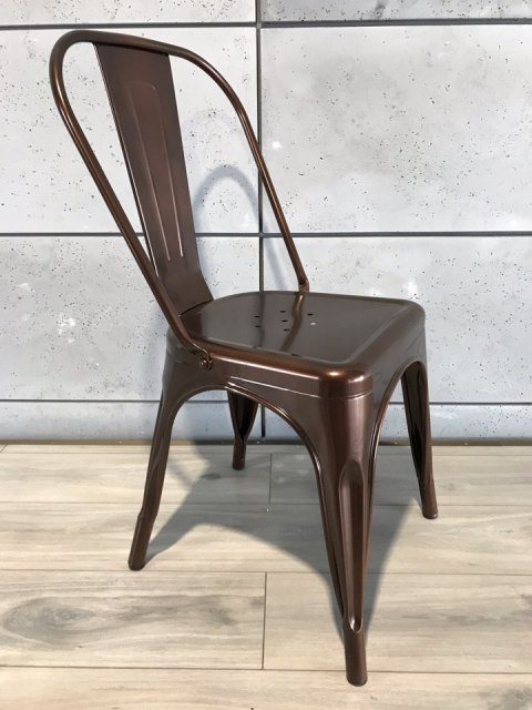 Krzesło metalowe loft metalowe loft CORSICA COPPER