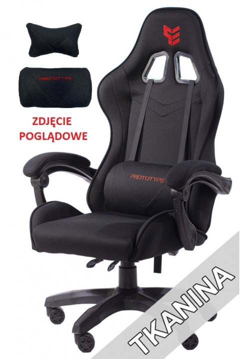Fotel obrotowy gamingowy ENZO HERO BLACK FABRIC XL