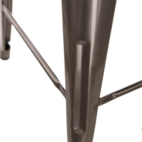 Hoker Paris Back 66cm metaliczny inspirowany Tolix