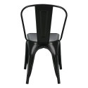 Krzesło Paris czarne inspirowane Tolix
