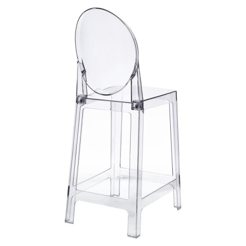 Stołek barowy Viki transparentny 66cm