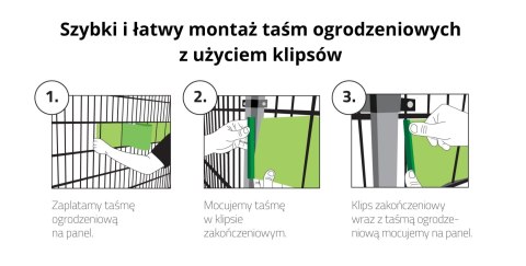 Klipsy ogrodzeniowe 10 szt Thermoplast® BRĄZOWE