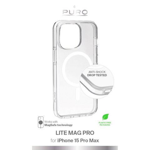 PURO LITE MAG PRO - Etui iPhone 15 Pro Max MagSafe (przezroczysty)