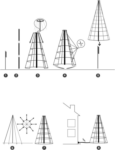Choinka 300cm na stelażu 480LED