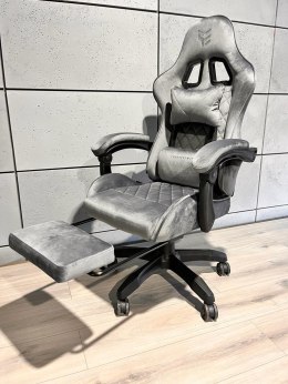 Fotel obrotowy gamingowy HERO POKER GREY ALCANTARA PRO