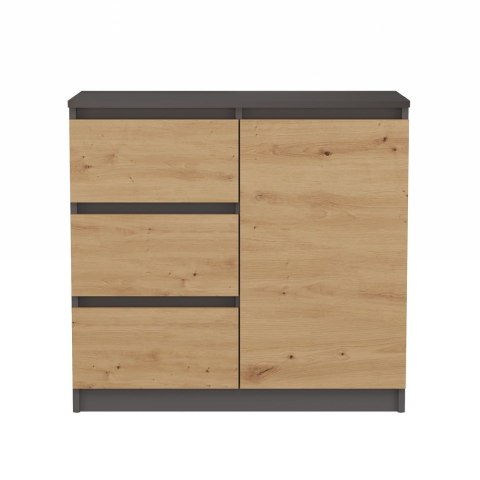 KOMODA 1 DRZWI 3 SZUFLADY ANT/ART KOMPLET