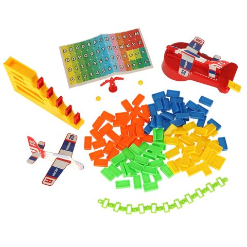 Domino klocki tor z wyrzutnią samolotów rakiet