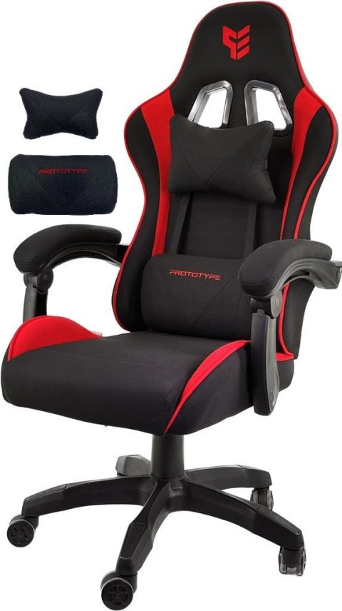 Fotel obrotowy gamingowy HERO ENZO RED FABRIC