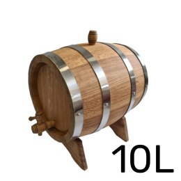 Beczka drewniana dębowa 10l wypalana na bimber, whisky lub wino + grawer
