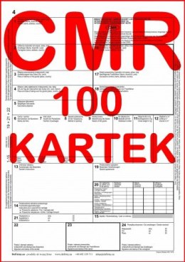 CMR List Przewozowy 100 kartek