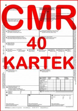 CMR List Przewozowy 40 kartek