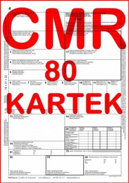 CMR List Przewozowy 80 kartek