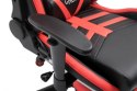 Fotel gamingowy z podnóżkiem GHOST-SIX czarno czerwony