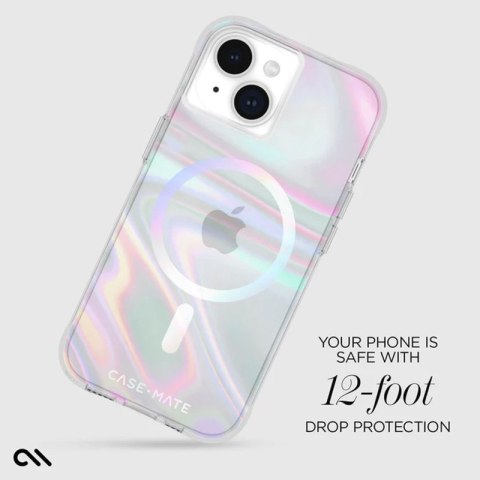 Case-Mate Soap Bubble MagSafe - Etui iPhone 15 (Iridescent)