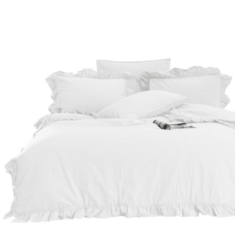 Pościel bawełniana OPTIC WHITE/160x200(P) STONEWASHED