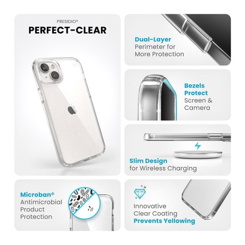 Speck Presidio Perfect-Clear - Etui iPhone 15 Plus / iPhone 14 Plus (Clear)