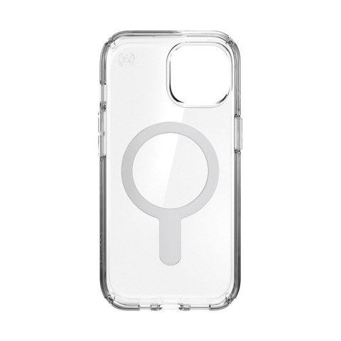 Speck Presidio Perfect-Clear ClickLock & Magsafe - Etui iPhone 15 / iPhone 14 / iPhone 13 (Clear / Chrome Finish / Serene Silver
