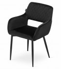 Krzesło AMALFI - czarny aksamit x 2