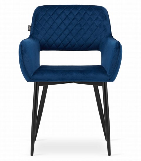 Krzesło AMALFI - niebieski aksamit x 2