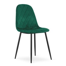 Krzesło ASTI - ciemna zieleń aksamit x 3