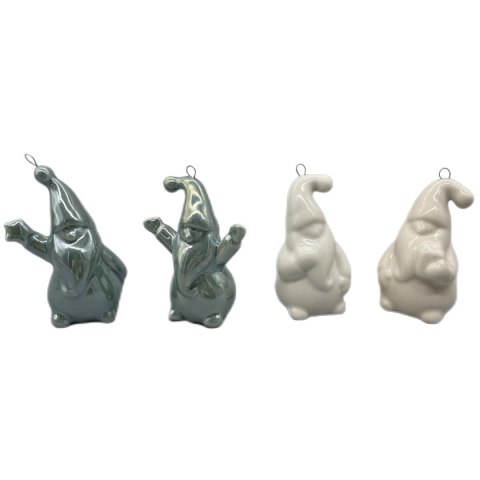 MIKOŁAJ ŚWIĄTECZNY CERAMICZNY BOMBKA 7,8 CM 1 szt