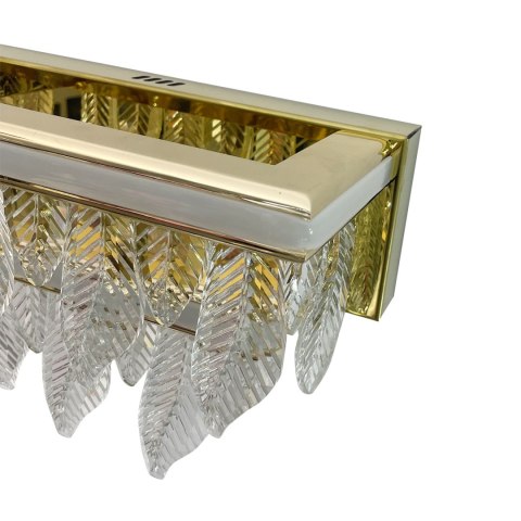 Złoty KINKIET Organic kryształowe liście led 29502