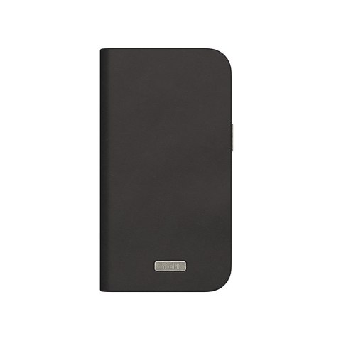 Moshi Overture MagSafe - Skórzane etui 3w1 z klapką iPhone 15 (Midnight Black)