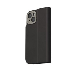 Moshi Overture MagSafe - Skórzane etui 3w1 z klapką iPhone 15 Plus (Midnight Black)