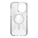 Speck Presidio Perfect-Clear Grip ClickLock & MagSafe - Etui iPhone 15 Pro Max (Clear / Chrome Finish / Serene Silver)