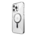 Speck Presidio Perfect-Clear Grip ClickLock & MagSafe - Etui iPhone 15 Pro Max (Clear / Chrome Finish / Serene Silver)