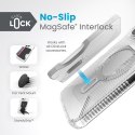 Speck Presidio Perfect-Clear Grip ClickLock & MagSafe - Etui iPhone 15 Pro Max (Clear / Chrome Finish / Serene Silver)