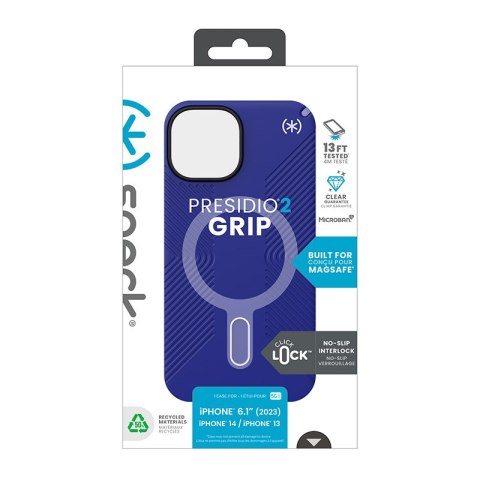 Speck Presidio2 Grip ClickLock & MagSafe - Etui iPhone 15 / iPhone 14 / iPhone 13 (Future Blue / Purple Ink)