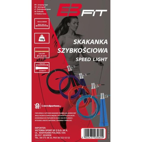 SKAKANKA SZYBKOŚCIOWA SPEED LIGHT BLACK 300CM EB FIT
