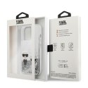 Karl Lagerfeld Liquid Glitter Karl & Choupette - Etui iPhone 13 Pro Max (srebrny)