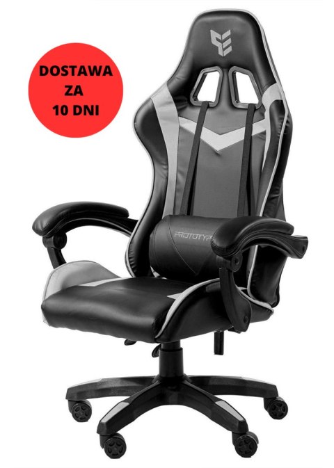 Fotel obrotowy gamingowy HERO GREY PU