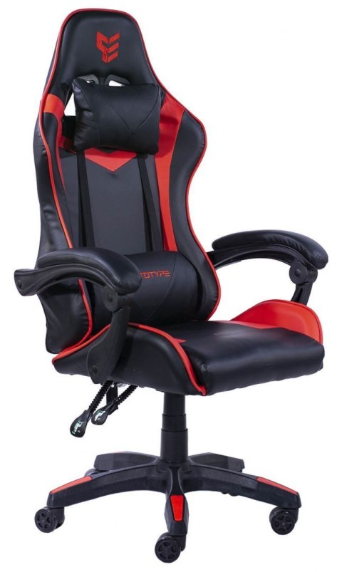 Fotel obrotowy gamingowy HERO RED PU