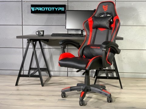 Fotel obrotowy gamingowy HERO RED PU