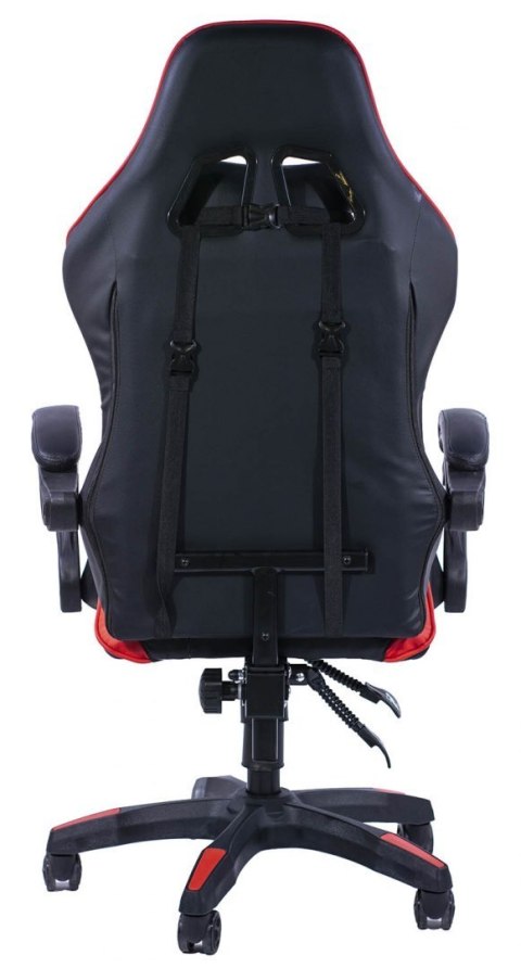 Fotel obrotowy gamingowy HERO RED PU