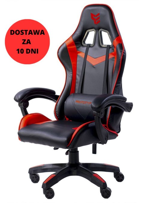 Fotel obrotowy gamingowy HERO RED PU