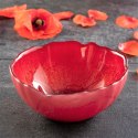MISECZKA SZKLANA CZERWONA 15 cm SALATERKA MAK