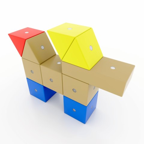 Drewniane klocki magnetyczne Wabi 120 el.