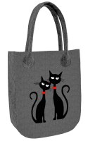 Torba filcowa CITY Czarne Koty