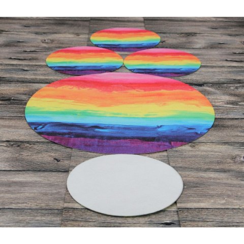 Zestaw podkładek na stół okrągłych 1+4 - COLORFULL