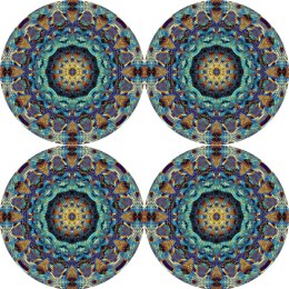 Zestaw podkładek na stół okrągłych 4D - BARCELONA