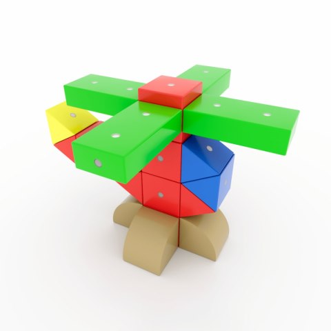 Drewniane klocki magnetyczne WABI 40 el. [152 ruchome magnesy]