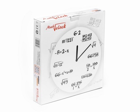 Zegar matematyka classic biały