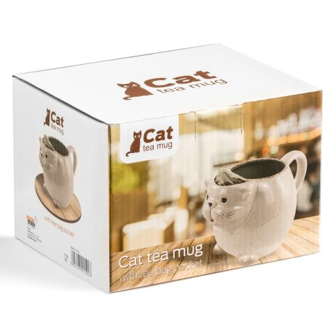 Kubek KOCUREK z kieszonką na torebkę od herbaty